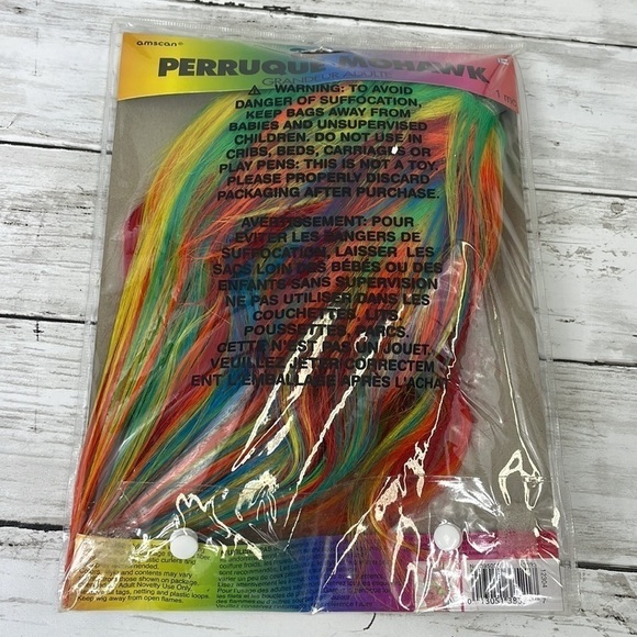 HALLOWEEN HAIR RAINBOW MOHAWK ADULT New - Picture 2 of 2